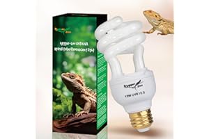 UVB Bulb for Reptiles, 10.0 13W UVB Light for Reptiles, Hygger zoo UVA UVB Reptile Light Bulb Reptile UVB Bulb UVB Light for Bearded Dragon Turtle Lizard Reptile Lamp Terrarium Lamp for Desert Reptile