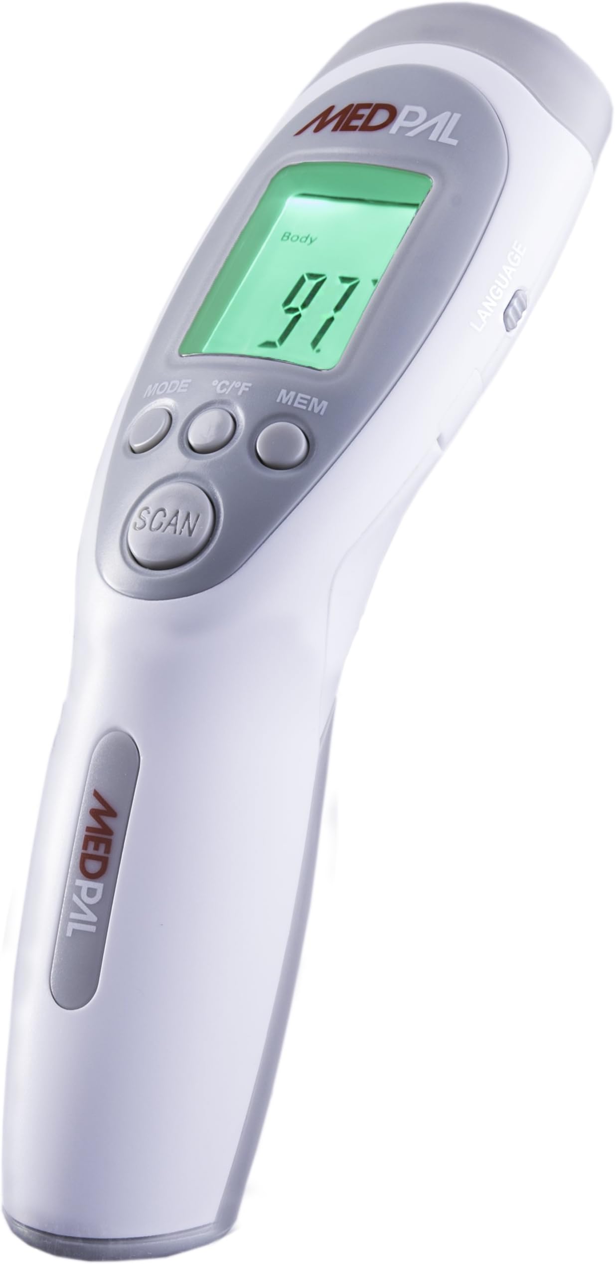 MedPal Non Contact Infrared Forehead Digital Thermometer for Babies/Kids/Adults, Touchless Easy to Use with Large Display Voice Feature Plus Room and Surface Temperature