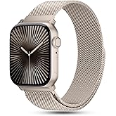 MUIPIK Metal Stainless Steel Magnetic Milanese Loop Compatible with Apple Watch Band 46mm 42mm 44mm 45mm 49mm 38mm 40mm 41mm men & women,Mesh strap for iWatch Series 11 10 9 8 7 6 5 4 SE 3 2 1 Ultra 3 2 1