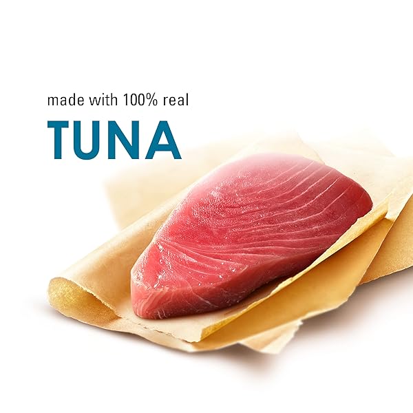 PURINA FANCY FEAST PURELY HAND-FLAKED TUNA CAT TREATS, STEAM-BAKED REAL TUNA, PACK OF 5, 10 COUNT POUCHES