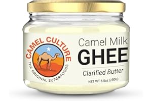CAMEL CULTURE Pure & Natural Camel Milk Ghee, Great Fat for Cooking, High Smoke Point 450F - Immune Boosting Protein – Rich Buttery Flavour, Low-Lactose