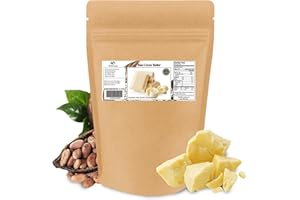 2 Lb Cocoa Butter: Pure, Raw, Unprocessed. Incredible Quality and Scent. Use for Lotion, Cream, Lip Balm, Oil, Stick, or Body Butter. NON-GMO By SaaQin®