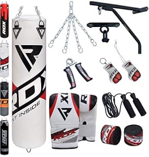 Sports Fitness Rdx Punch Bag Floor Anchor Ropes Cords Boxing