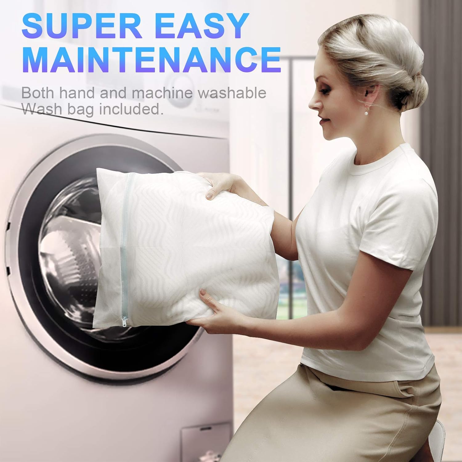 Susisal Bath Pillow for Tub, Bathtub Pillow with Neck Shoulder Back Support, 4D Air Mesh Bath Accessories, 6 Strong Suction Cups- Fits All Bathtub, Hot Tub, Jacuzzi Home Spa for Men Women : Beauty