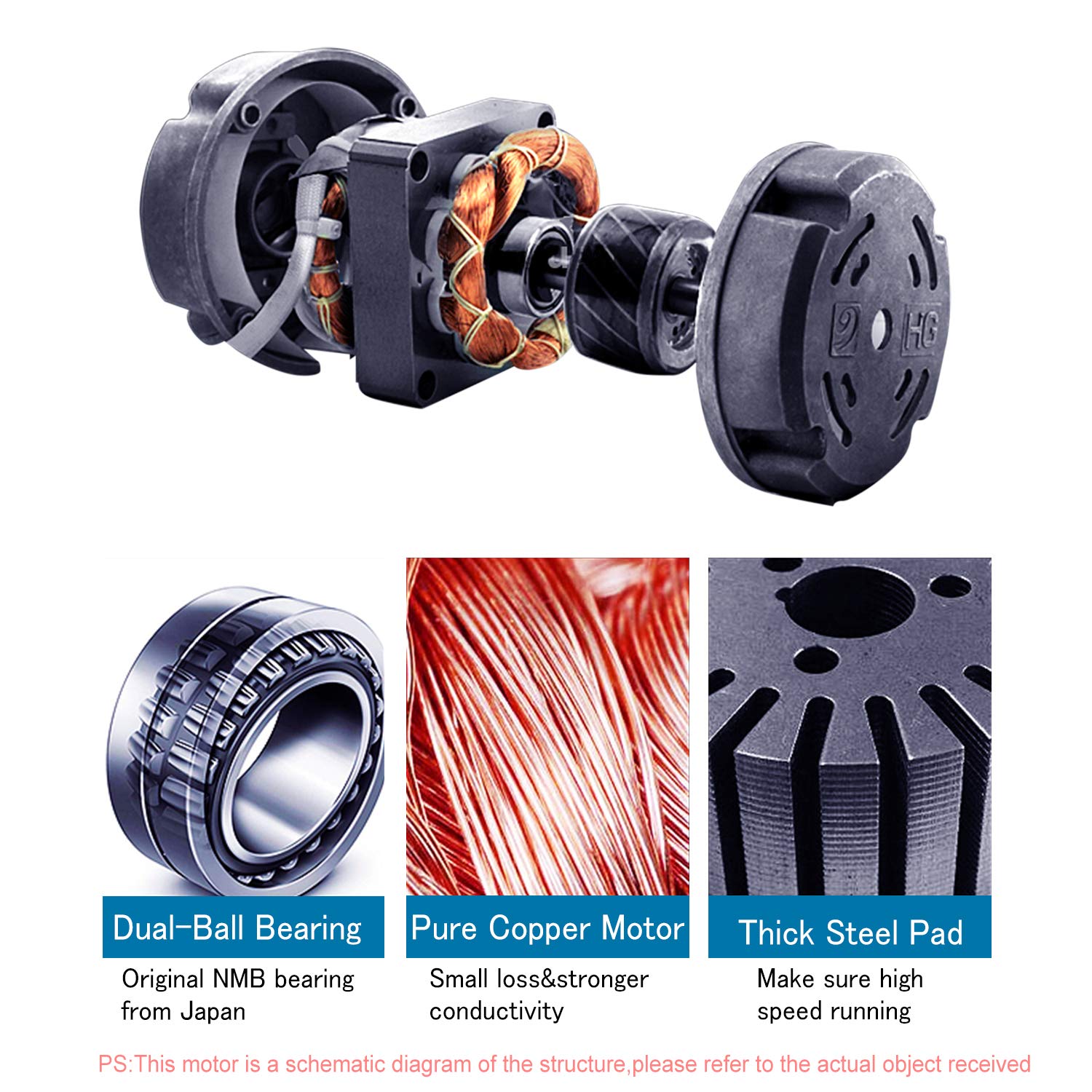 Hon&Guan 5 Inch Inline Duct Fan Exhaust Fan Mixed Flow Inline Fan