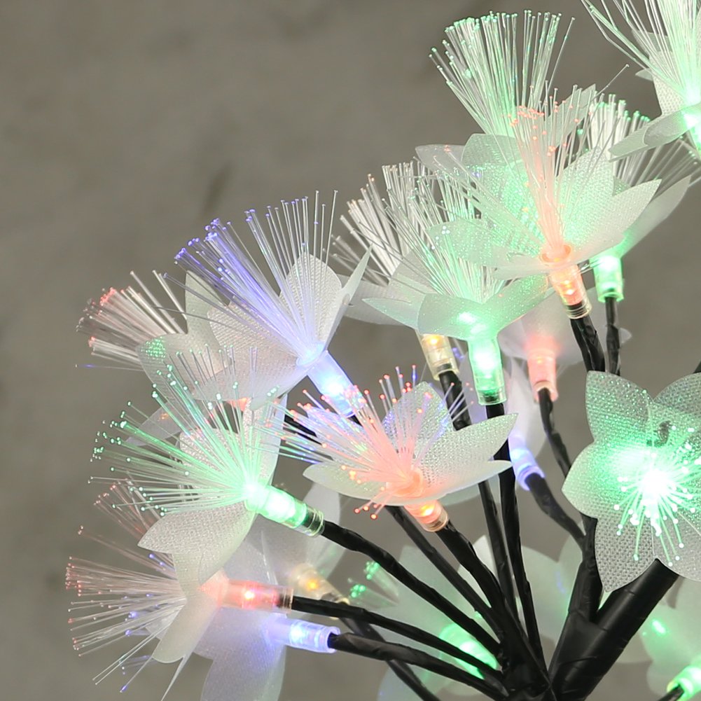 MHOLFB LED Cherry Blossom Tree Light Lamp Artificial Branches Fiber