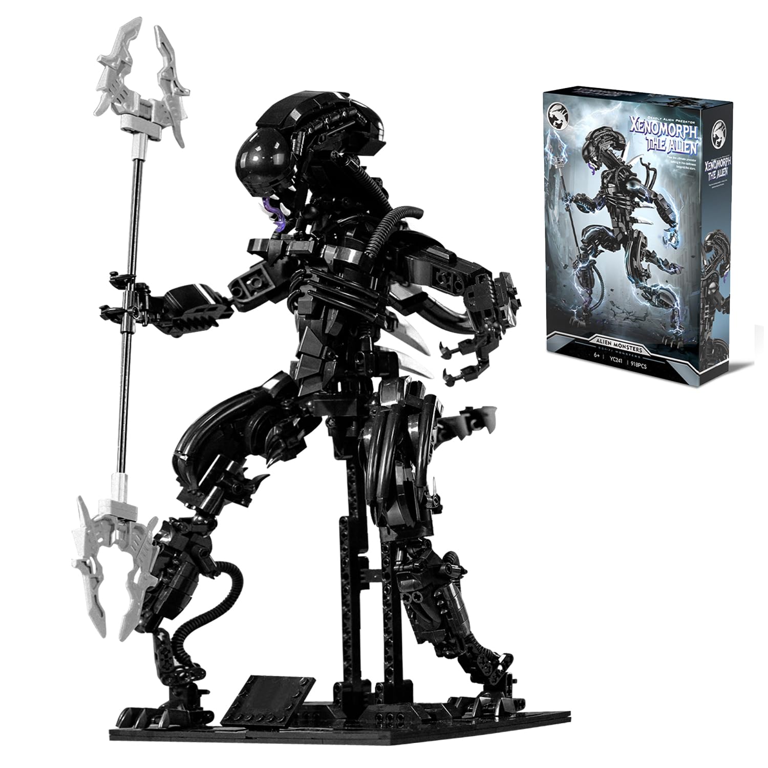 Photo 1 of Xenomorph Action Figure Building Sets - Compatible with Lego for Adults Men, Gifts for Boys Aged 8-14 and Enthusiastic Alien Fans