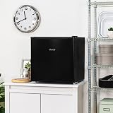 Abode Table Top Mini Fridge 43L Black Freestanding Reversible Door view 2
