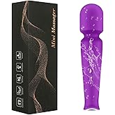 Handheld Electric Back Massager - Rechargeable&Waterproof Handheld Deep Tissue Neck Back Massager for Shoulder(Purple)