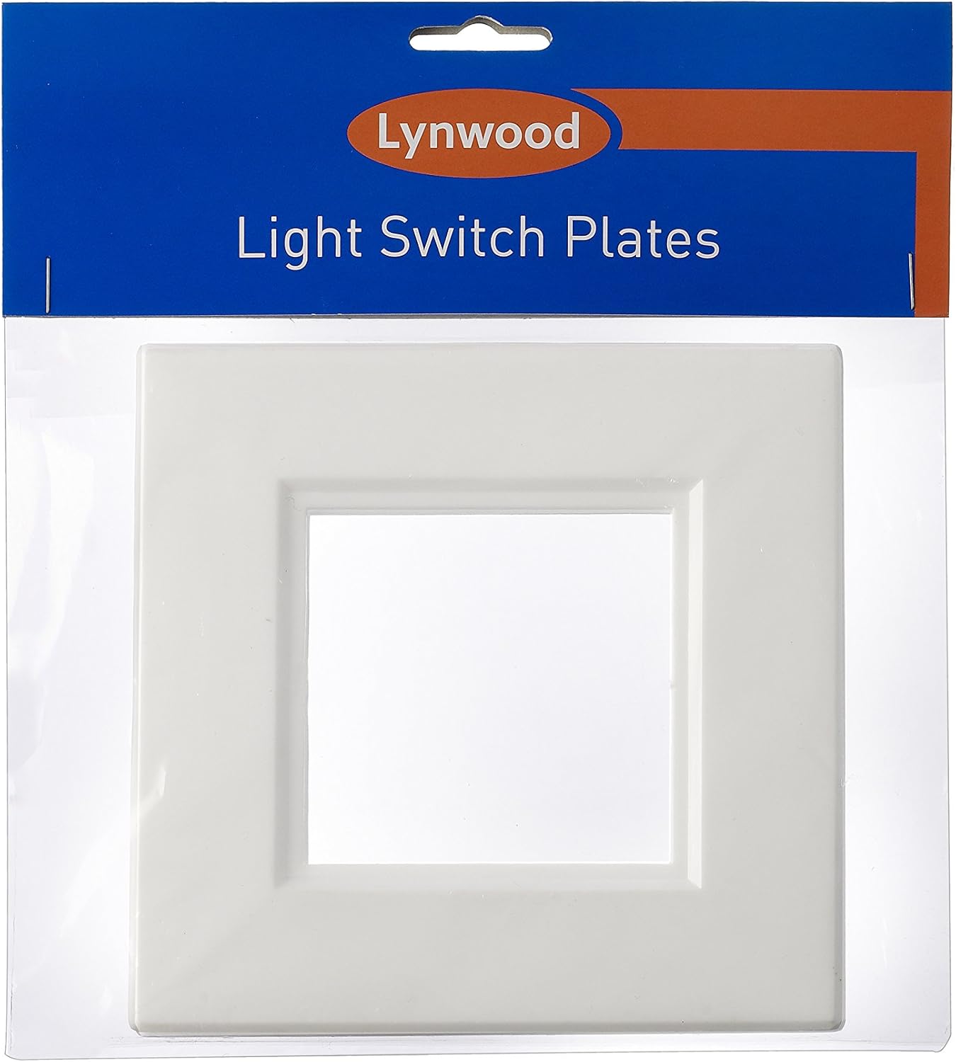 SINGLE LIGHT SWITCH SURROUND FINGER BACK PLATE WHITE PLASTIC ( pack of