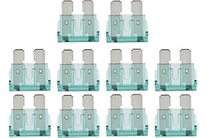 10-Pack ATC/ATO Blade Fuse 1A 12V for Automotive Electrical System Replacement ABS Material Quick Installation Compatible wit