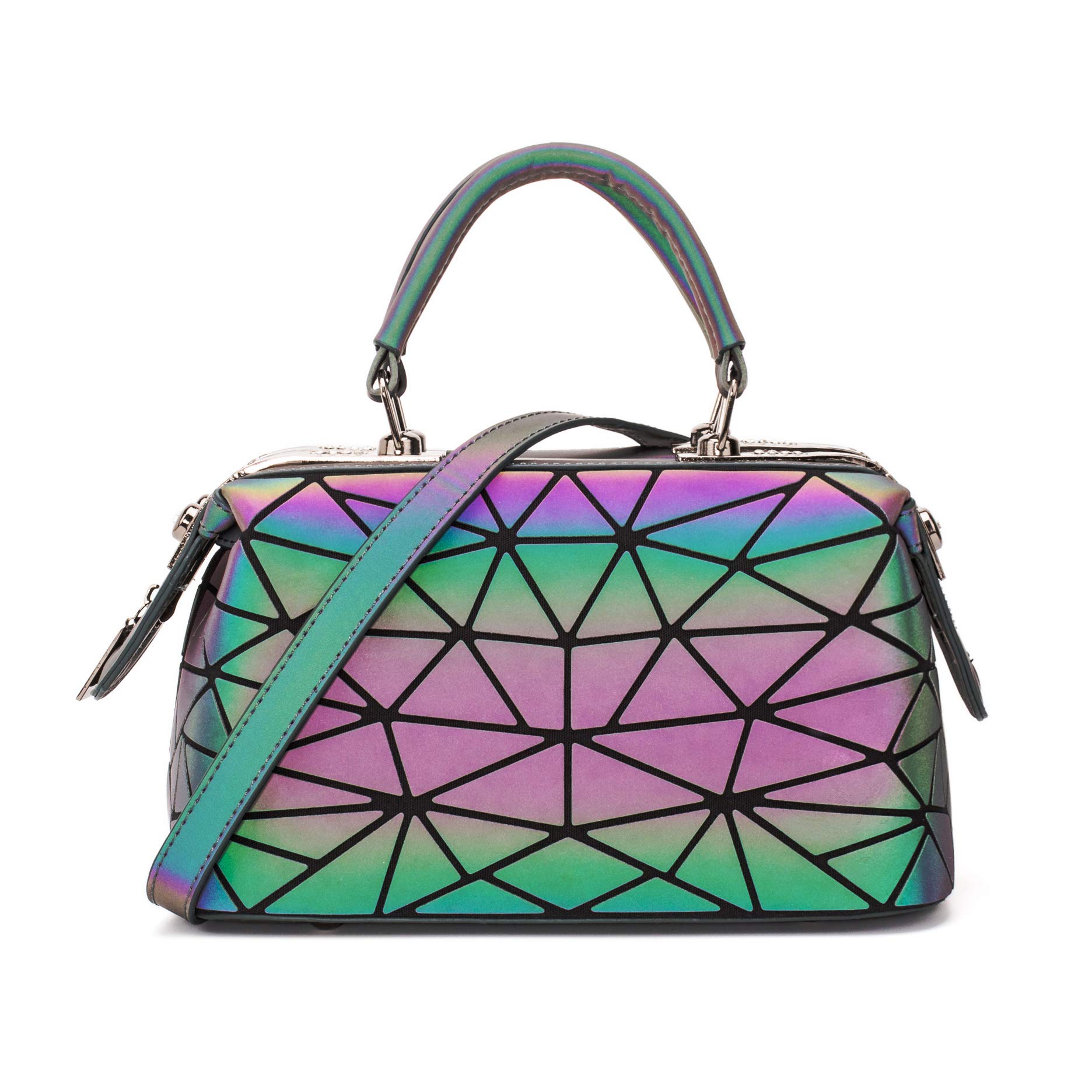 Geometric Luminous Purses And Handbags For Women Holographic 