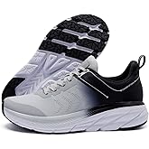 Grand Attack Road Running Shoes for Men with Superior Cushioned Comfort Lightweight Mens Walking Sneakers Black Grey Size 13