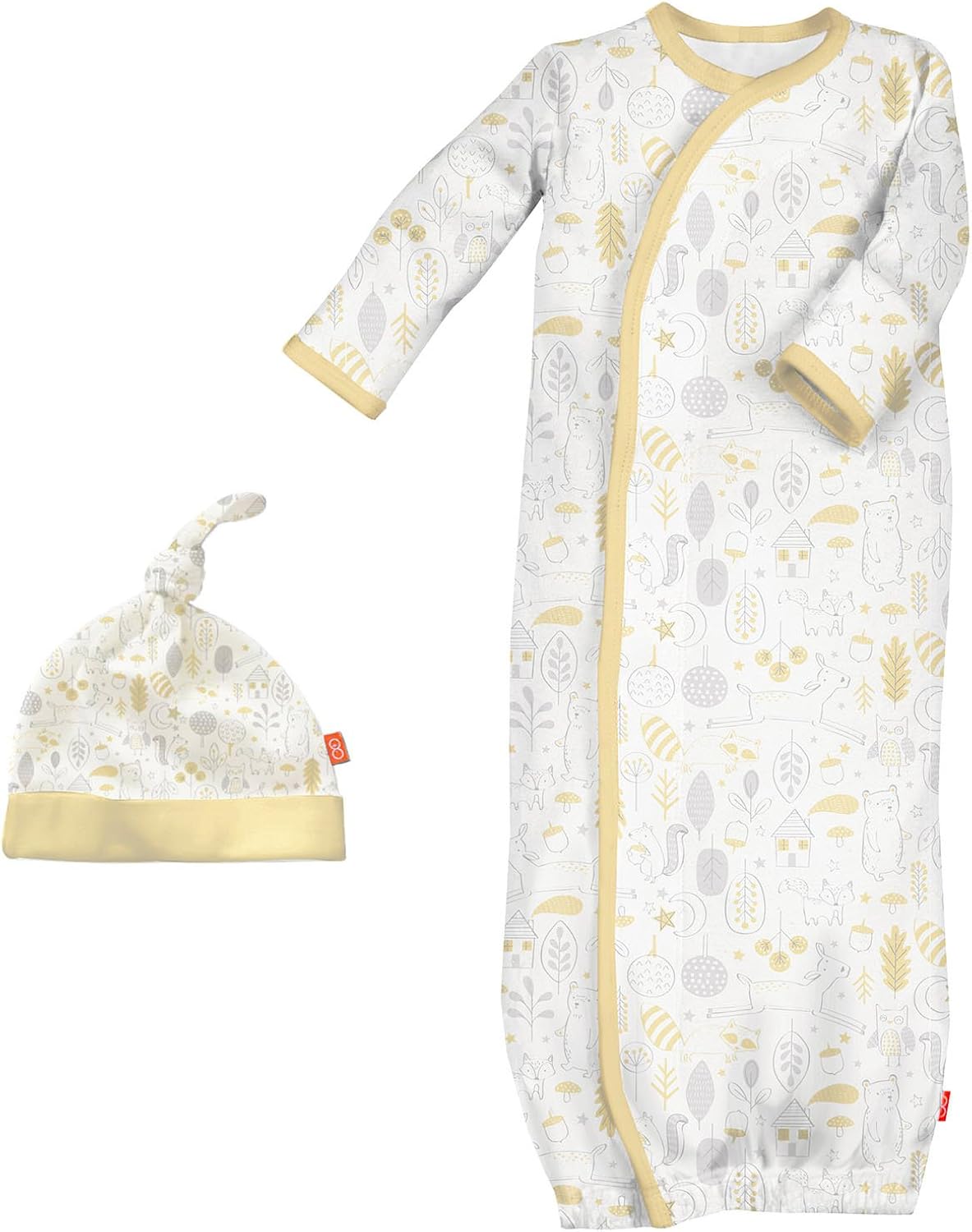 Magnificent Baby Magnetic Modal Sack Gown and Hat Set, Newborn - 3 Months: Clothing