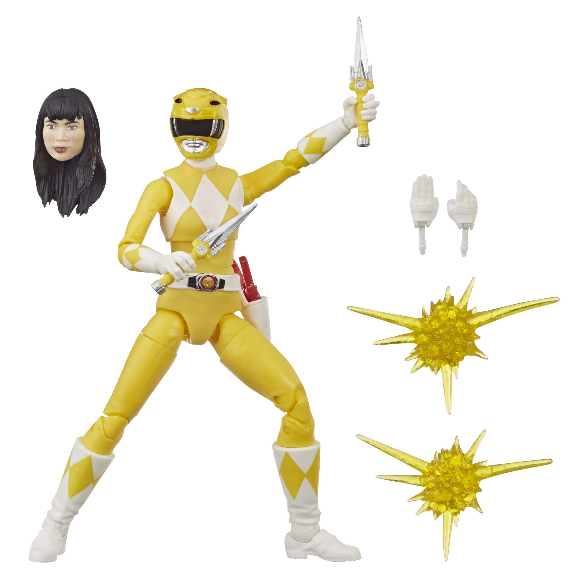 Power Rangers Lightning Collection 15-cm Mighty Morphin Yellow Ranger Collectible Action Figure Toy with Accessories