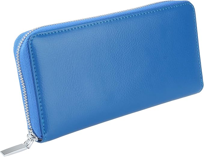 Women Credit Card Holder, Ladies Large Leather Accordian 36 Slots Organizer, Zipper Theft Proof