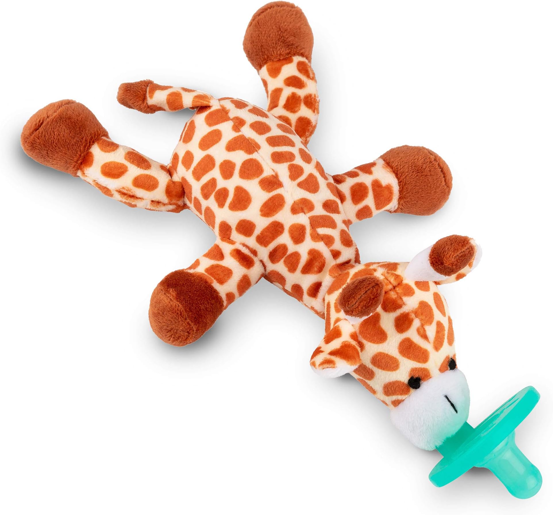Giraffe Stuffed Animal Pacifier Holder, Latex-Free Soother with Stuffed Toy, Calming and Easy to Clean Baby Stuff, Newborn Pacifier- BabyLuv