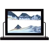 KB collection Window Black Moving Sand Art - Original Moving Sand Picture A Relaxing Desktop Sandscape, Landscape Liquid Motion Sands - Handcrafted in Austria
