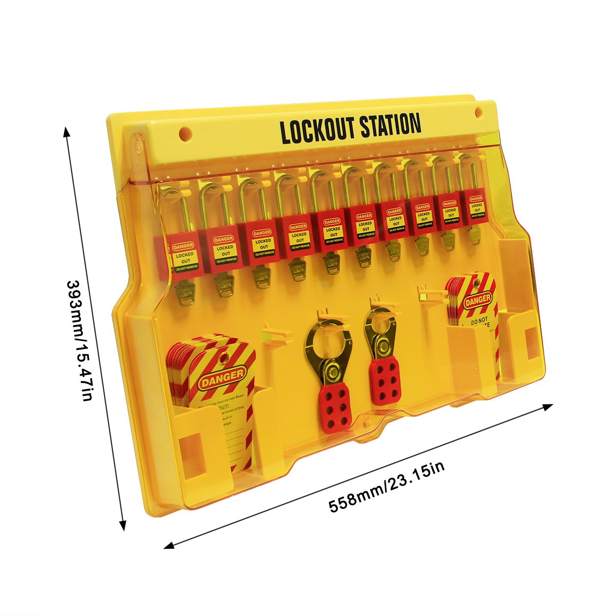 Wisamic Lockout Tagout Station with 10 Safety Padlocks, 2 Lockout Hasps ...
