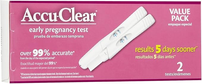 Amazon Com Accu Clear Accu Clear Early Pregnancy Test 2 Each Health Personal Care