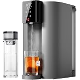 Waterdrop C1H Instant Hot Countertop RO System, No Installation Required | 6-Stage RO Filtration, Glass Bottle Included, 3:1 Pure to Drain, NSF/ANSI 372 Certified, Countertop RO Water Filter