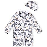 EZ Moms Baby Boy Swimsuit UPF 50+ Long-Sleeve One Piece Zipper Toddler Bathing Suit Baby Beach Wear Sunsuit with a Swim Cap