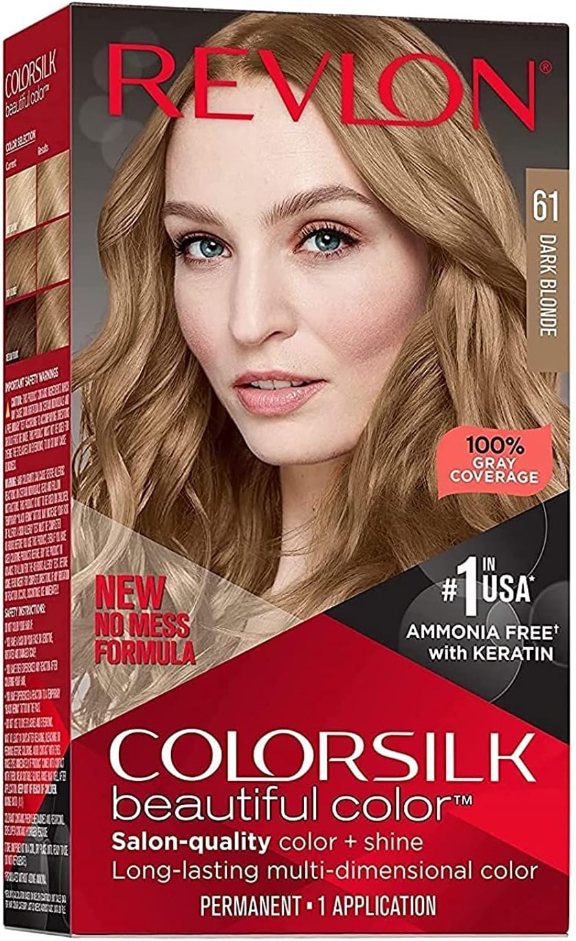Revlon Colorsilk 61 Dark Ash Blonde Hair Colour 1 Unit