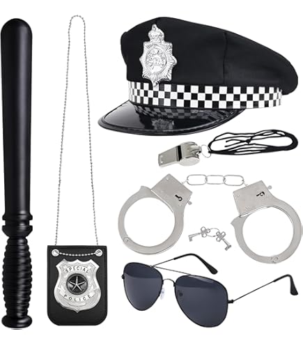 Antbutler Déguisement De Policier Enfant 10ps Vêtements Costume De Police Pantalons Casquettes