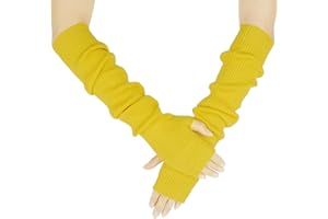 Farlenoyar Warm Cashmere Long Arm Gloves for Women Cozy Winter Fingerless Gloves Soft Arm Warmers,Great Holiday Gift