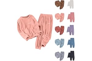 gkzlzk Flannel Pajamas For Women Winter Warm Fuzzy Sherpa Pjs Long Sleeve Plus Size Pajamas Cozy Fall Sleepwear Lounge Set