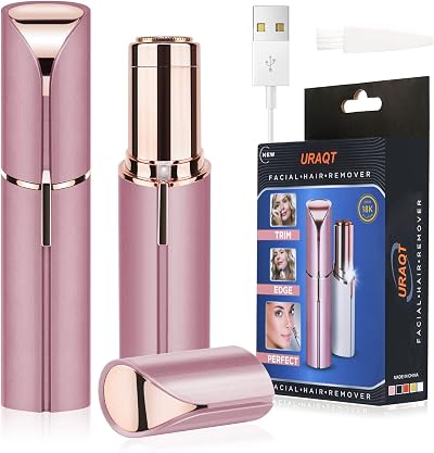 URAQT Facial Hair Remover for Women - Painless Rechargeable Mini Epilator