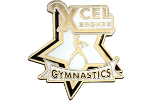 Snowflake Designs Xcel Gymnastics Pins - Bronze, Silver, Gold, Platinum, Diamond or State Championships