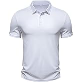Umturmok Men's Performance Golf Polo Shirt Moisture Wicking Quick Dry Short Sleeve Polo Shirts for Men Casual Activewear