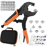 Heavy Duty Snap Fastener Tool Kit, 100 Set Canvas Snap Kit for Boat Cover | Marine Snap Kit with Magnetic Die Head, 15mm Stainless Steel Snaps for Canvas, Fabric, Tarps, Leather &ndash; Snap Repair Kit