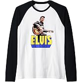 Elvis Presley Official Guitar Portrait Raglan Baseball Tee