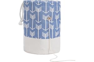 TOGETRUE Yarn Bag, Small Knitting Crochet Bag, Portable Yarn Storage Bags Organizer for Crocheting Project,Store Skein Ball, Short Knitting Needle (Blue)