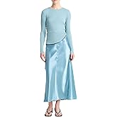 Vince Womens Raw Edge Panelled Slip Skirt