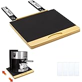 MinBoo Bamboo Appliance Slider,Sliding Tray for Coffee Maker, Kitchen Countertop Appliance Rolling Tray,Slides Easily from Under The Cabinet,Wide -Medium (14" Wx13 D)