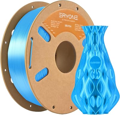 ERYONE Silk PLA Filament 1.75mm 1kg Silk Blue High Gloss 190-220C