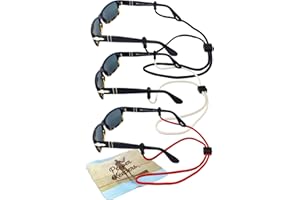 Peeper Keepers Eyeglass Retainer & Sunglass Holder Supercord Adjustable w/Microfiber Cloth