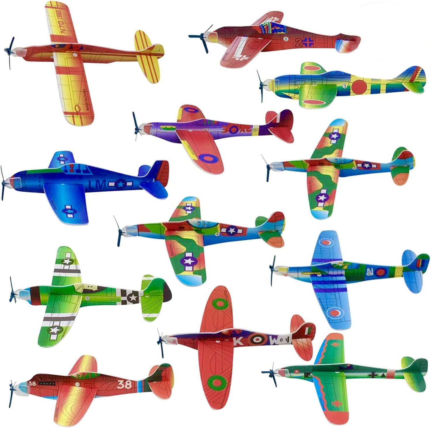 THE TWIDDLERS 48 Flying Gliders Airplane Toys (8