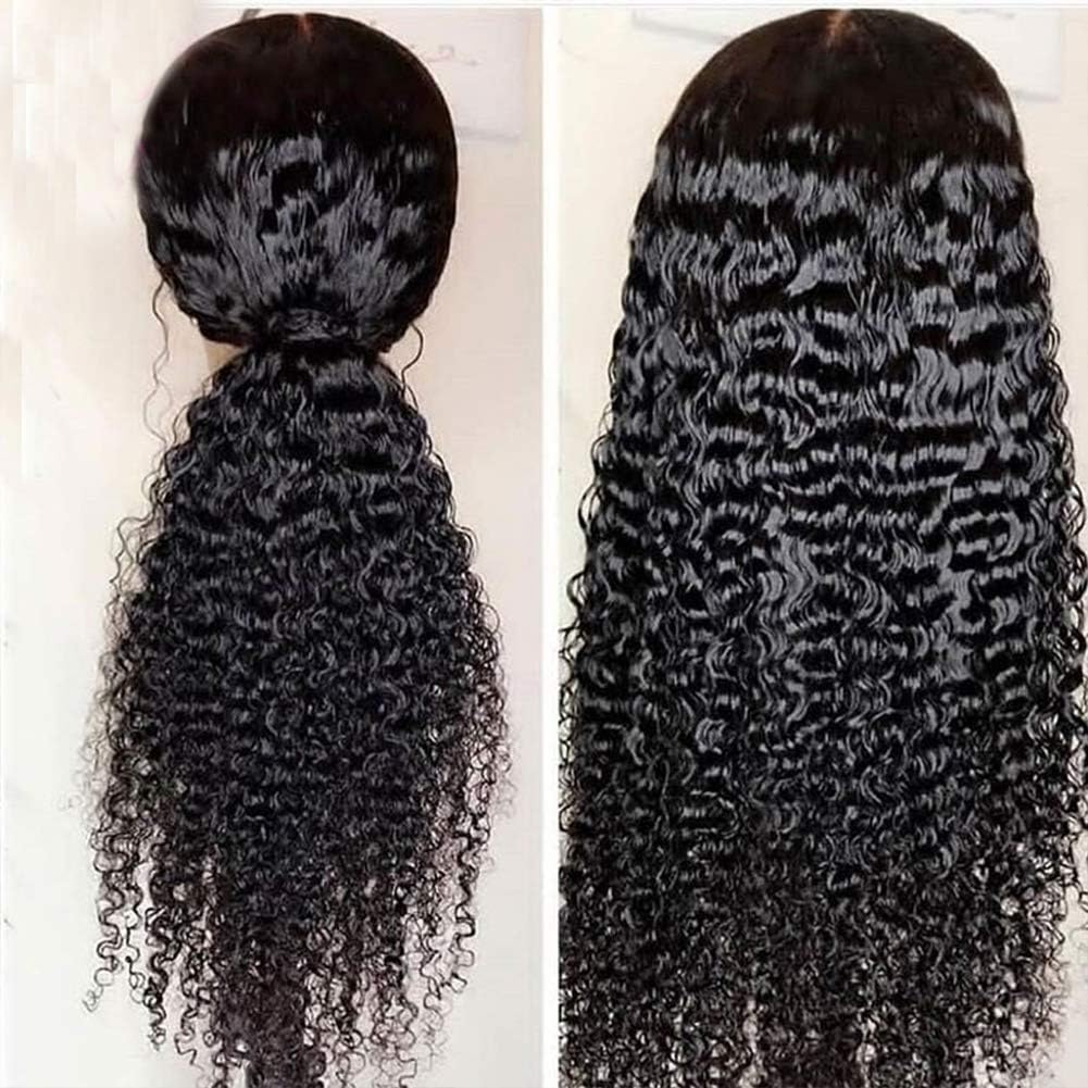 CLbuxi Hair 150% Density Lace Front Human Hair Wig for Black Women Curly Hair Glueless Full Lace Human Hair Wigs Brazilian Virgin Hair Lace Front Wig with Baby Hair (18 inch,lace front wigs)
