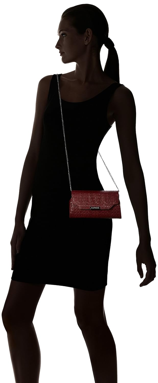 caprese women's sling bag (croc maroon)