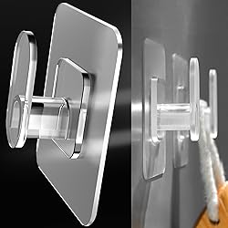 DELITON Clear Cute Storage Hooks, 10 Pack, Adhesion