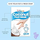7th Heaven Foot Mask 3 Pack Coconut Shea Butter Moisturising Socks Dry Cracked view 2