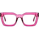 AQWANO Stylish Oversized Reading Glasses for Women Fashion Designer Readers Blue Light Square Computer Glasses