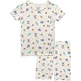 Vaenait Toddler Girls Boys Kids Girls Boys Animal Flower Patern Sleepwear Pajamas Summer Viscose Pjs