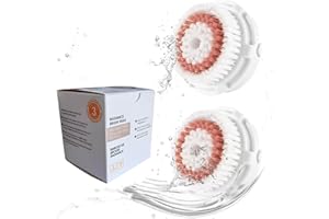 CoIerina Replacement Brush Heads for Clarisonic, Compatible with Mia 1, Mia 2, Mia Fit, Alpha Fit, Pro, Smart Profile Uplift, 2 Pack (Radiance)