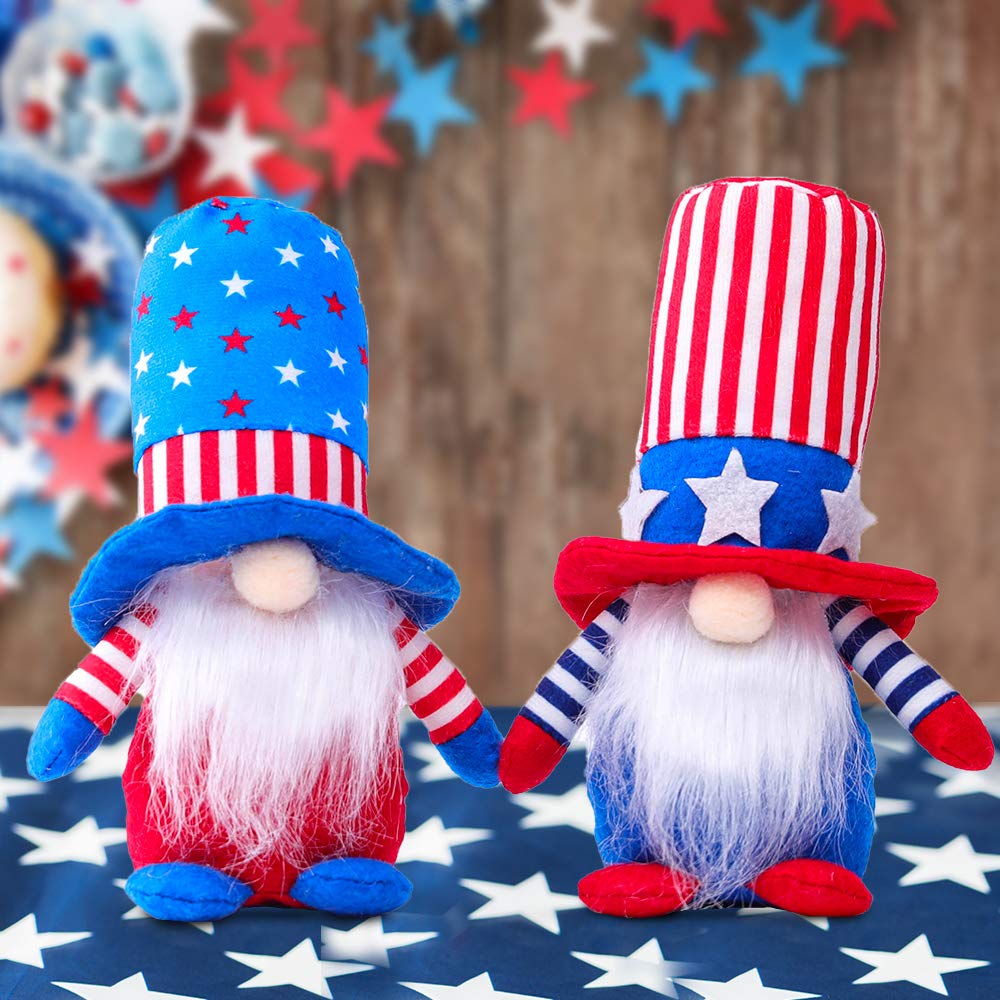 2PCS Patriotic Gnome 4th of July Gnomes Decorations ...