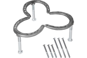 Desyeryamimi Camping, Campfire, Dutch Oven Tripod, Table For Cooking-Steel Horseshoes,with Adjustable Height Legs- Ideal for Campfire Cooking and Cast Iron Dutch Oven(10"X 10")